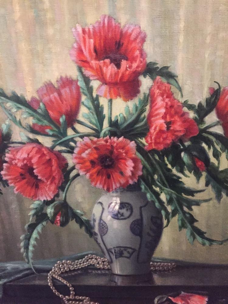 Stillife with red flowers 
