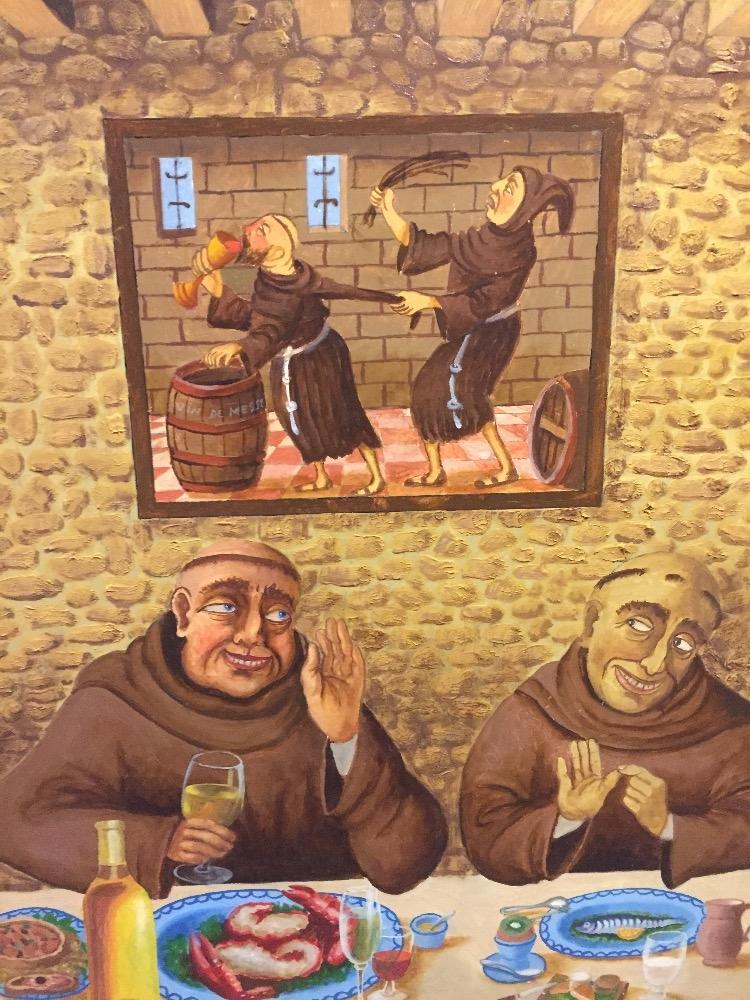 Partying monks