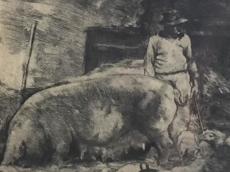 The Farmer with his pigs