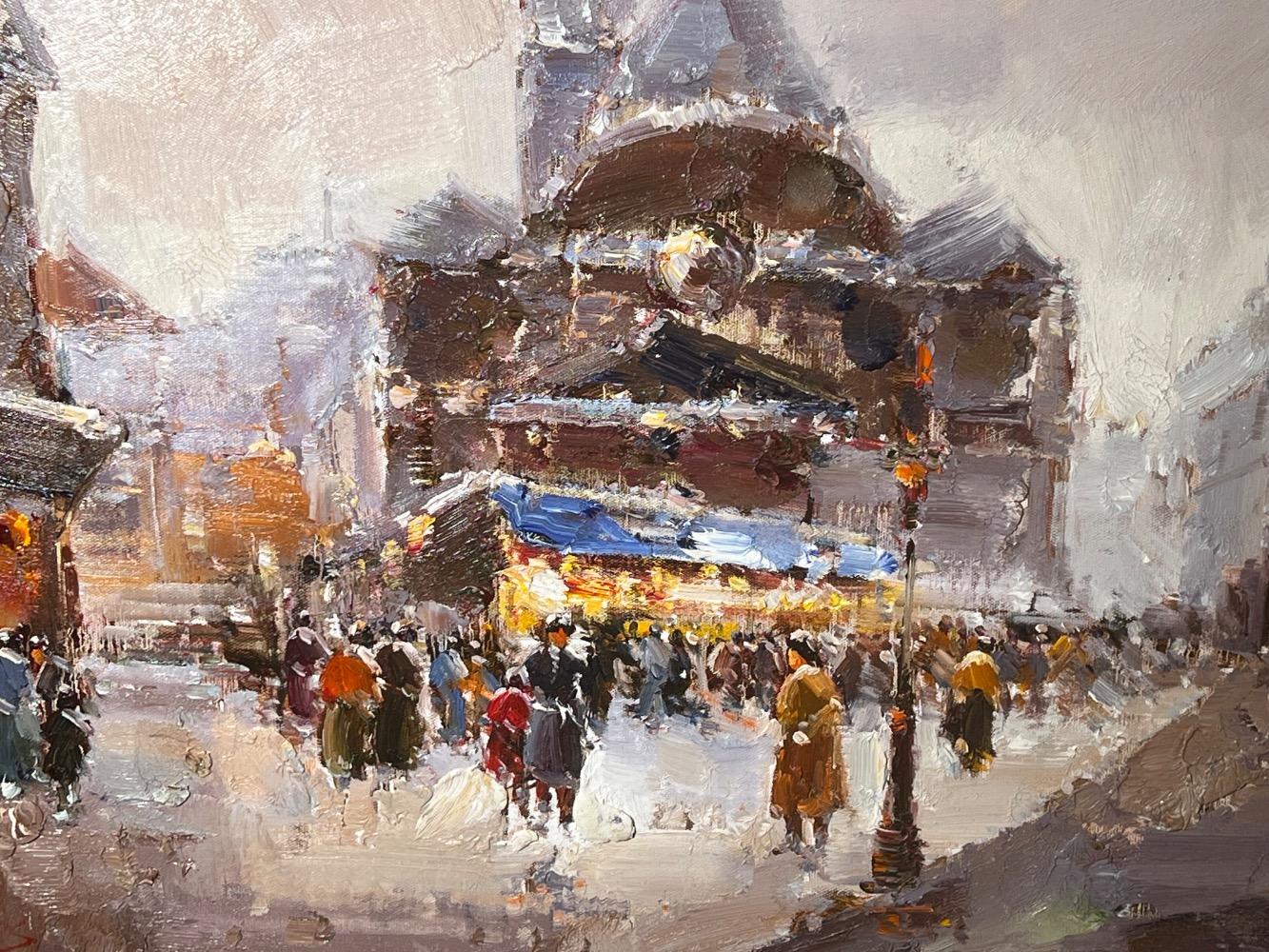 The daily life in Paris ( oil on canvas )