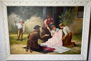 The fabric seller ( oil on canvas)