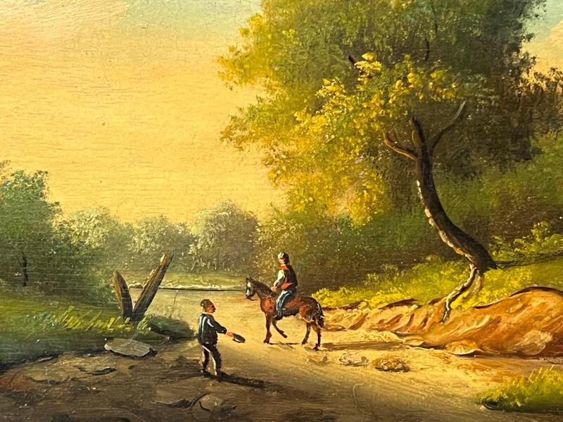 The horseman ( oil on panel )