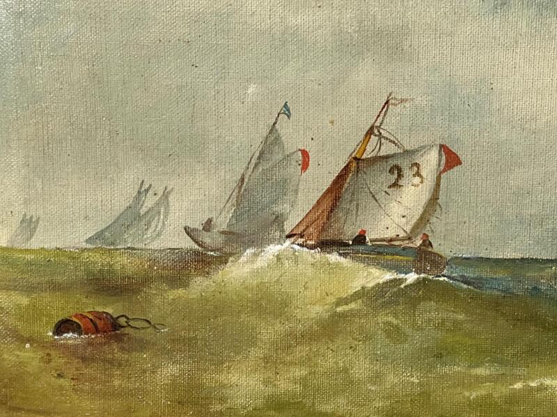 The regatta near Plymouth ( oil on canvas )