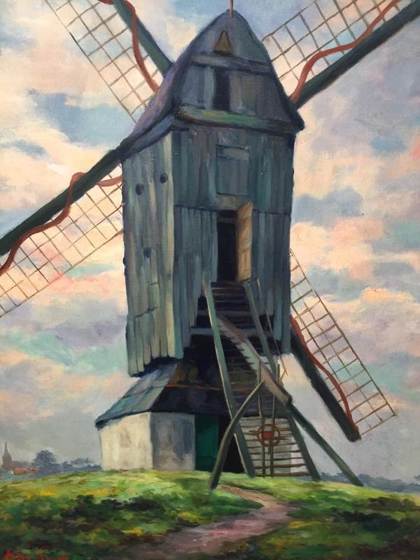 The windmill ( oil on canvas)