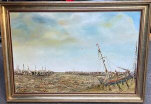 Sailing time (oil on canvas )
