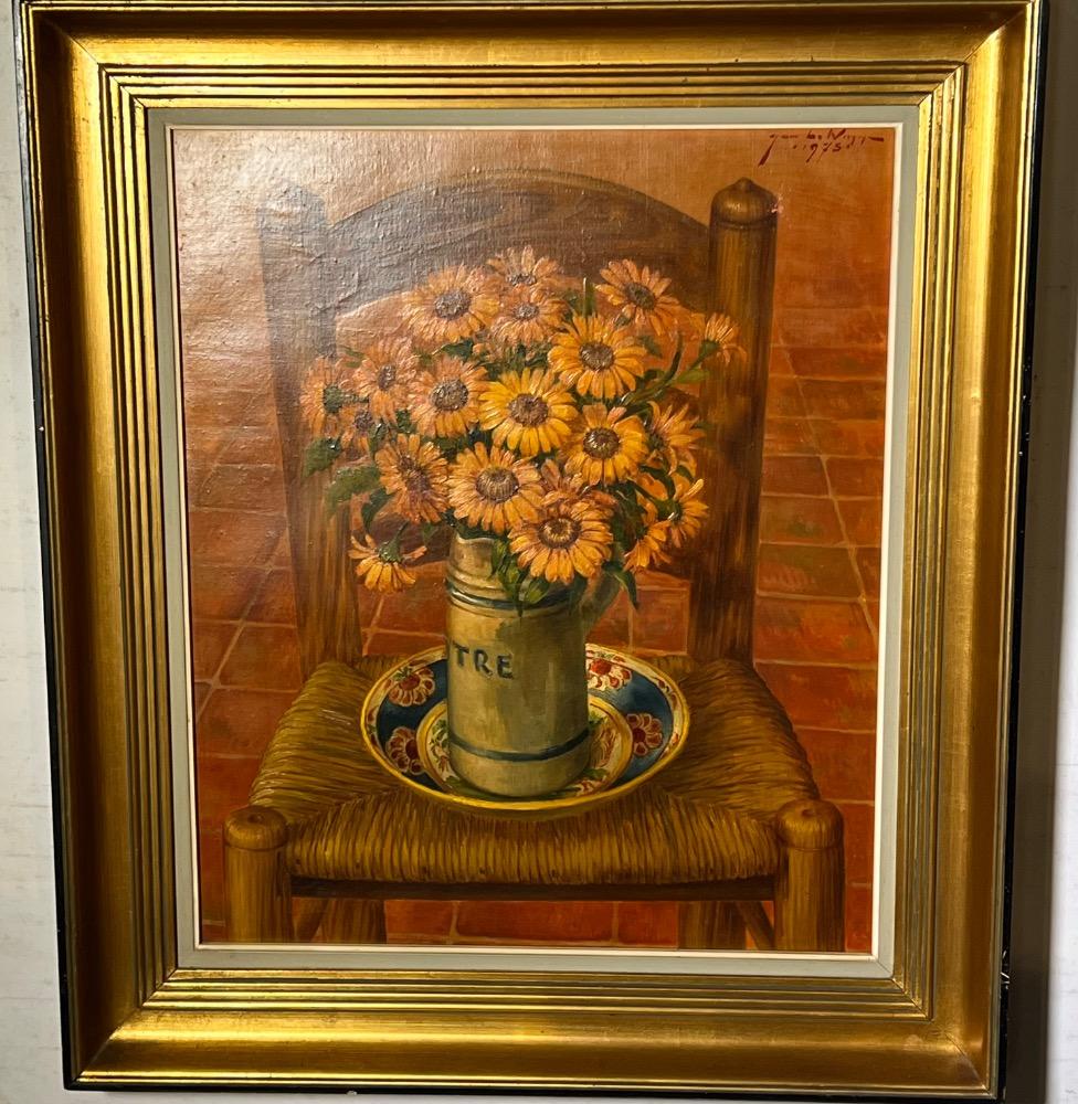 Stillife with flowers ( oil on canvas)