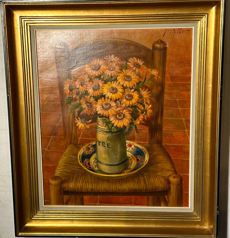 Stillife with flowers ( oil on canvas)
