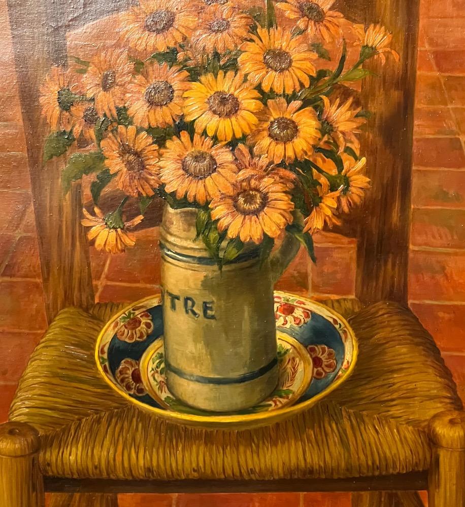 Stillife with flowers ( oil on canvas)
