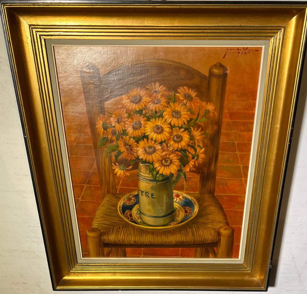 Stillife with flowers ( oil on canvas)