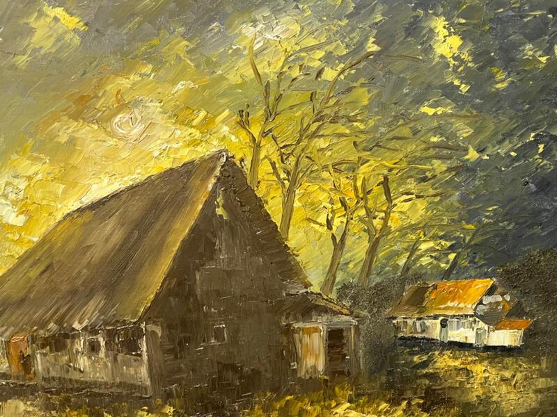 A farm in Flanders ( oil on canvas )