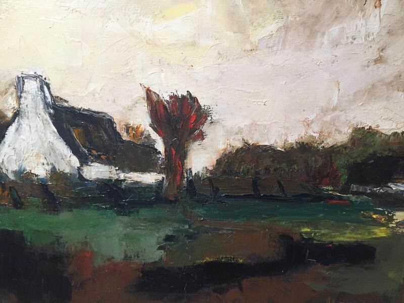 A farm in Flanders ( oil on canvas)