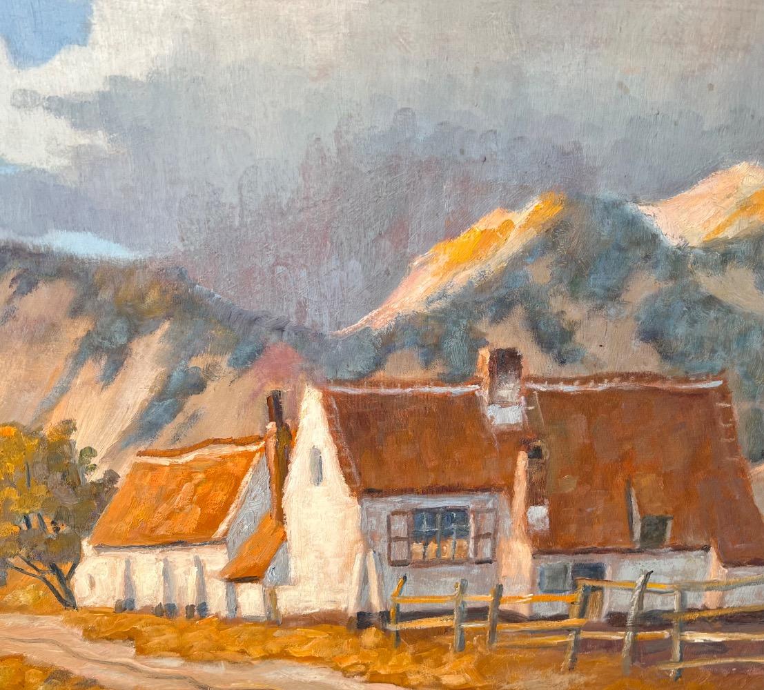 A farm in Switzerland ( oil on canvas)