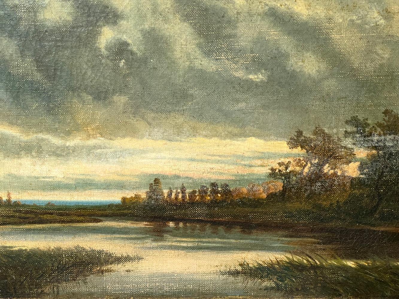 A pair of riverlandscapes ( oil on canvas(