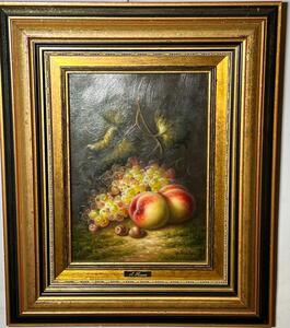 A pair of Stillifes with fruit ( oil on canvas )