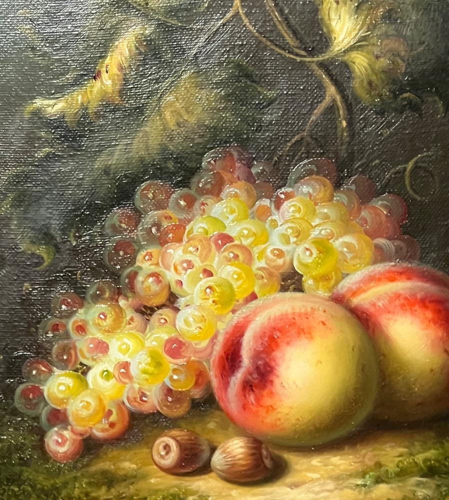 A pair of Stillifes with fruit ( oil on canvas )