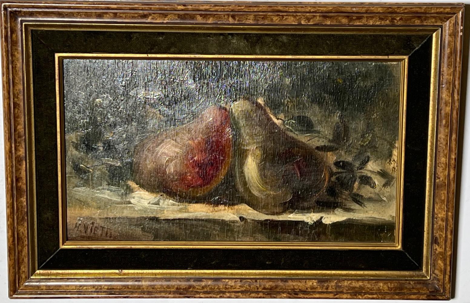 A pair of Stillifes with fruit ( oil on panel )