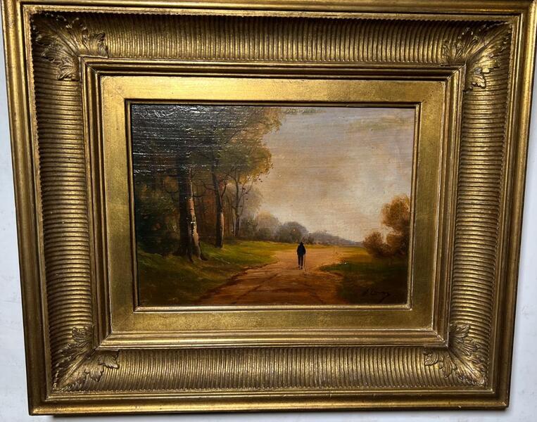 A perfect walk ( oil on panel )