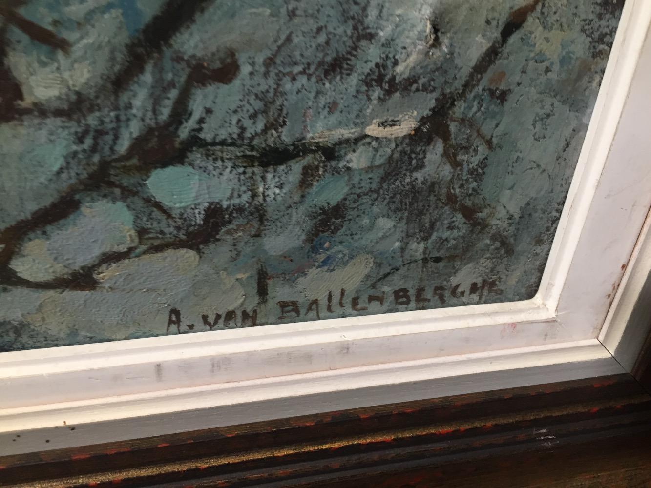 Bruges in the wintertime (oil on canvas)