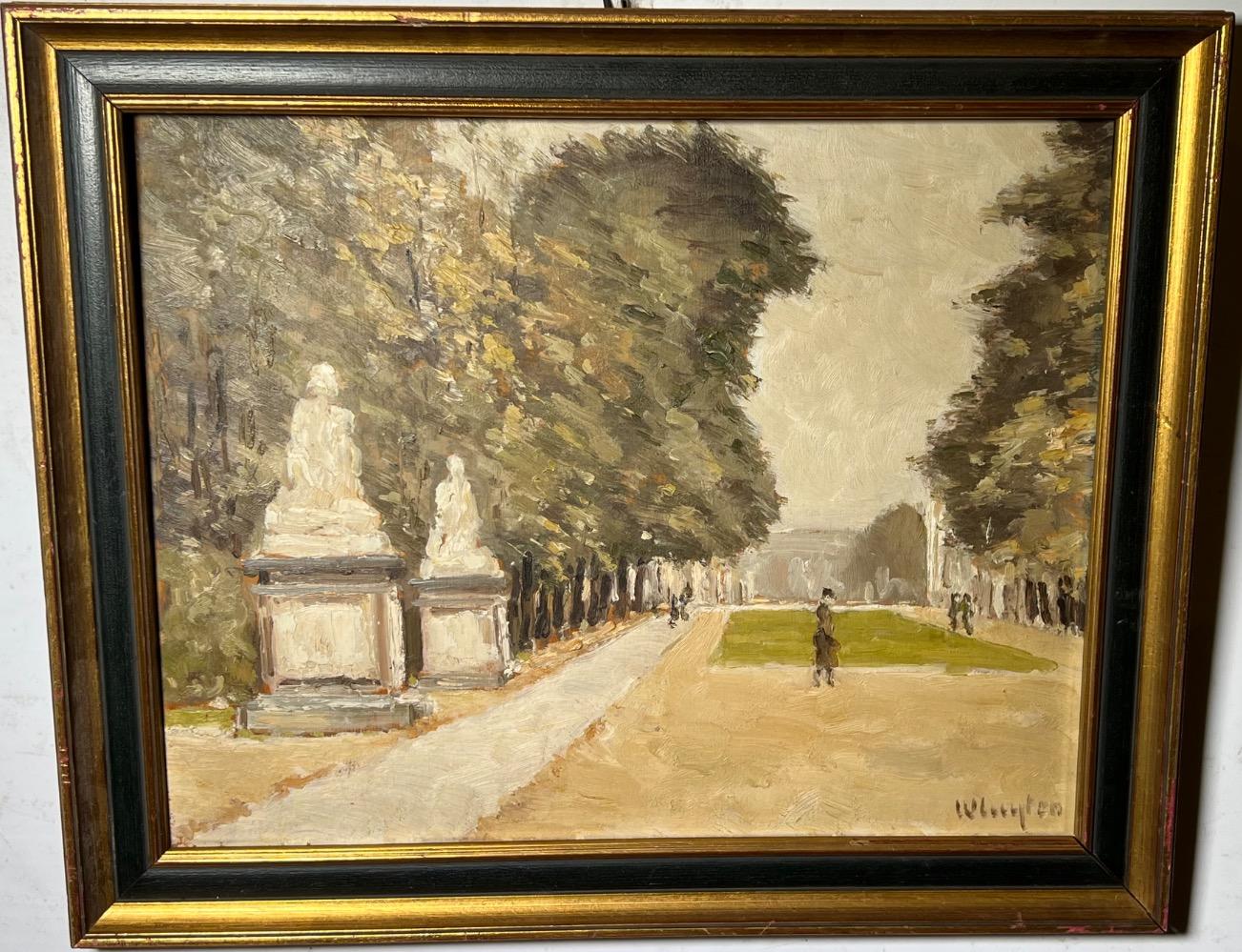 A walk in the park ( oil on panel )
