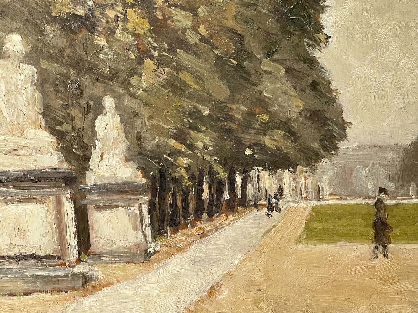 A walk in the park ( oil on panel )