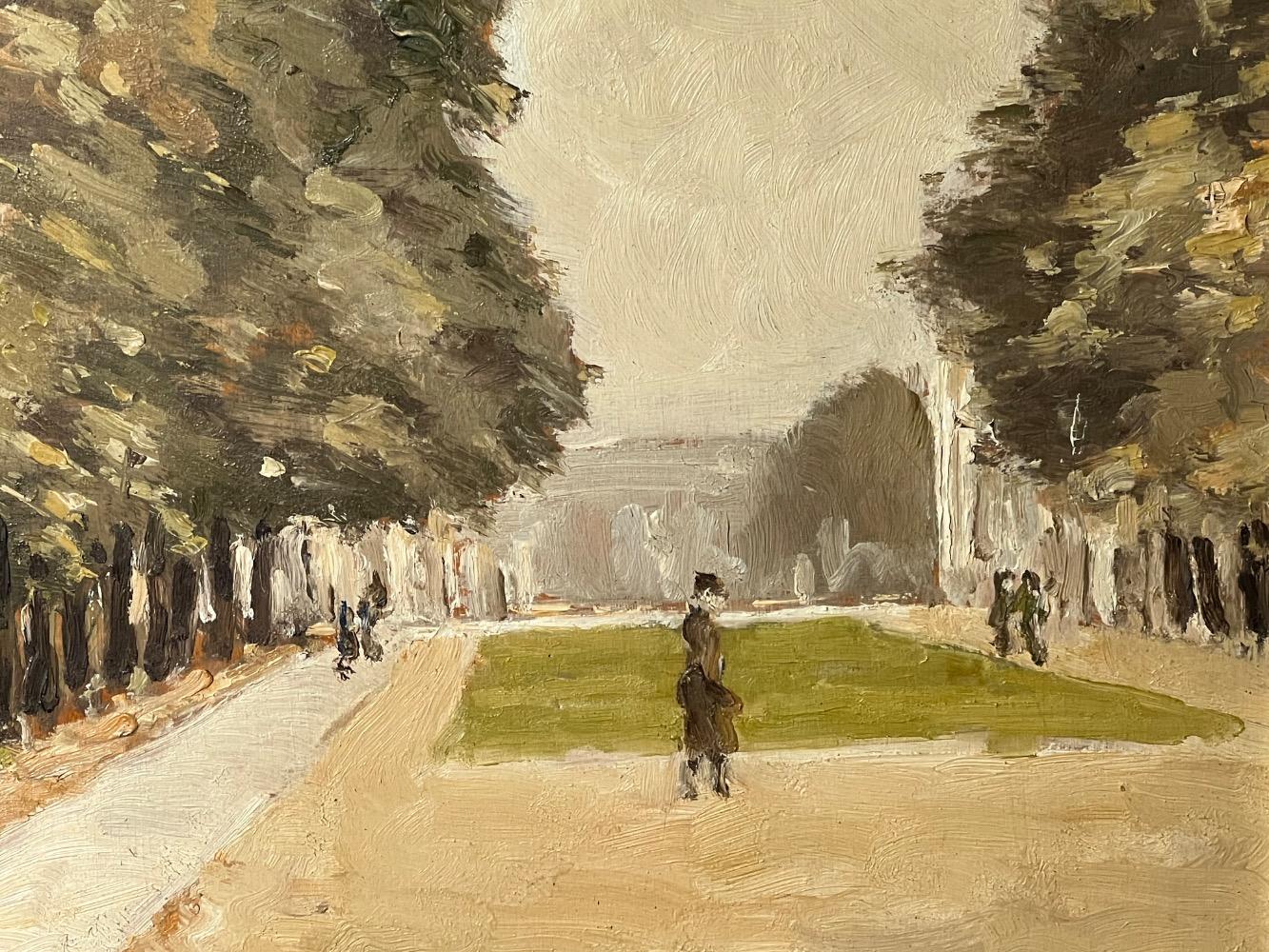 A walk in the park ( oil on panel )