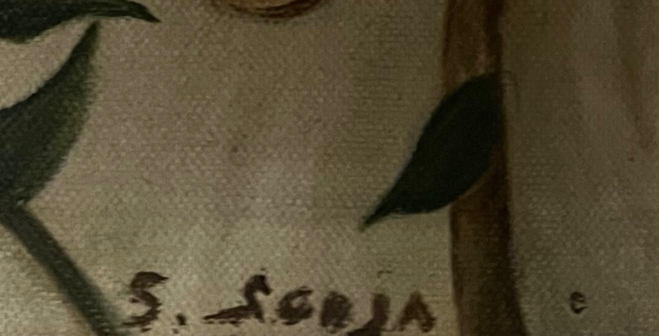 Minerva , fragment of the Pallade e il Centauro ( oil on canvas)