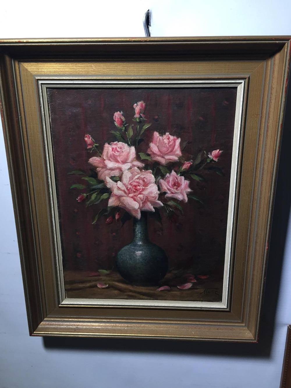 Stillife with roses ( oil on canvas)