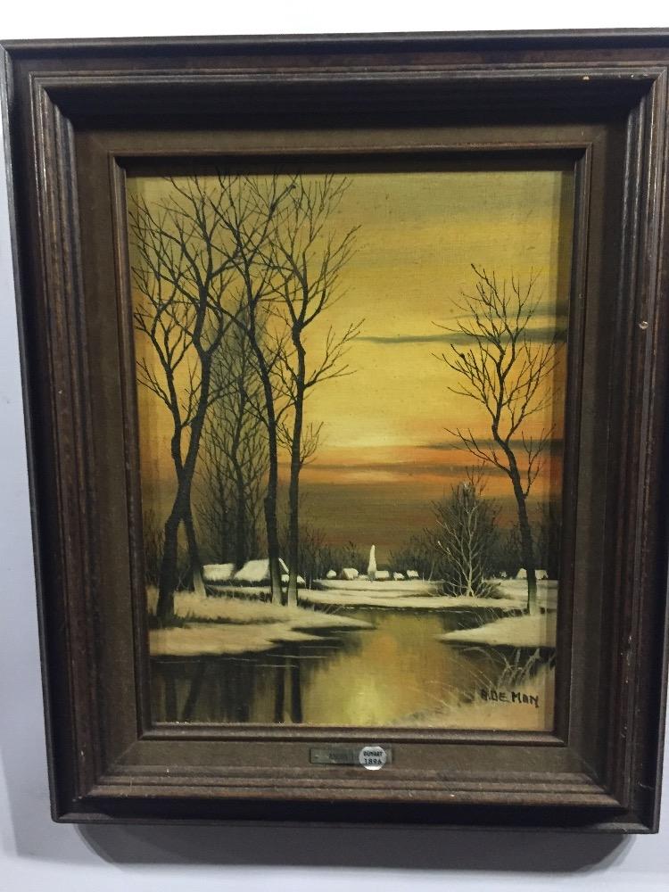 Village in the wintertime 