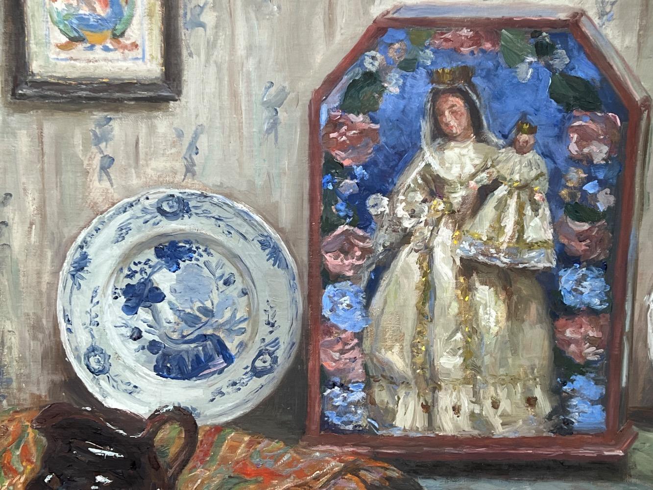 At the artist studio ( oil on canvas)