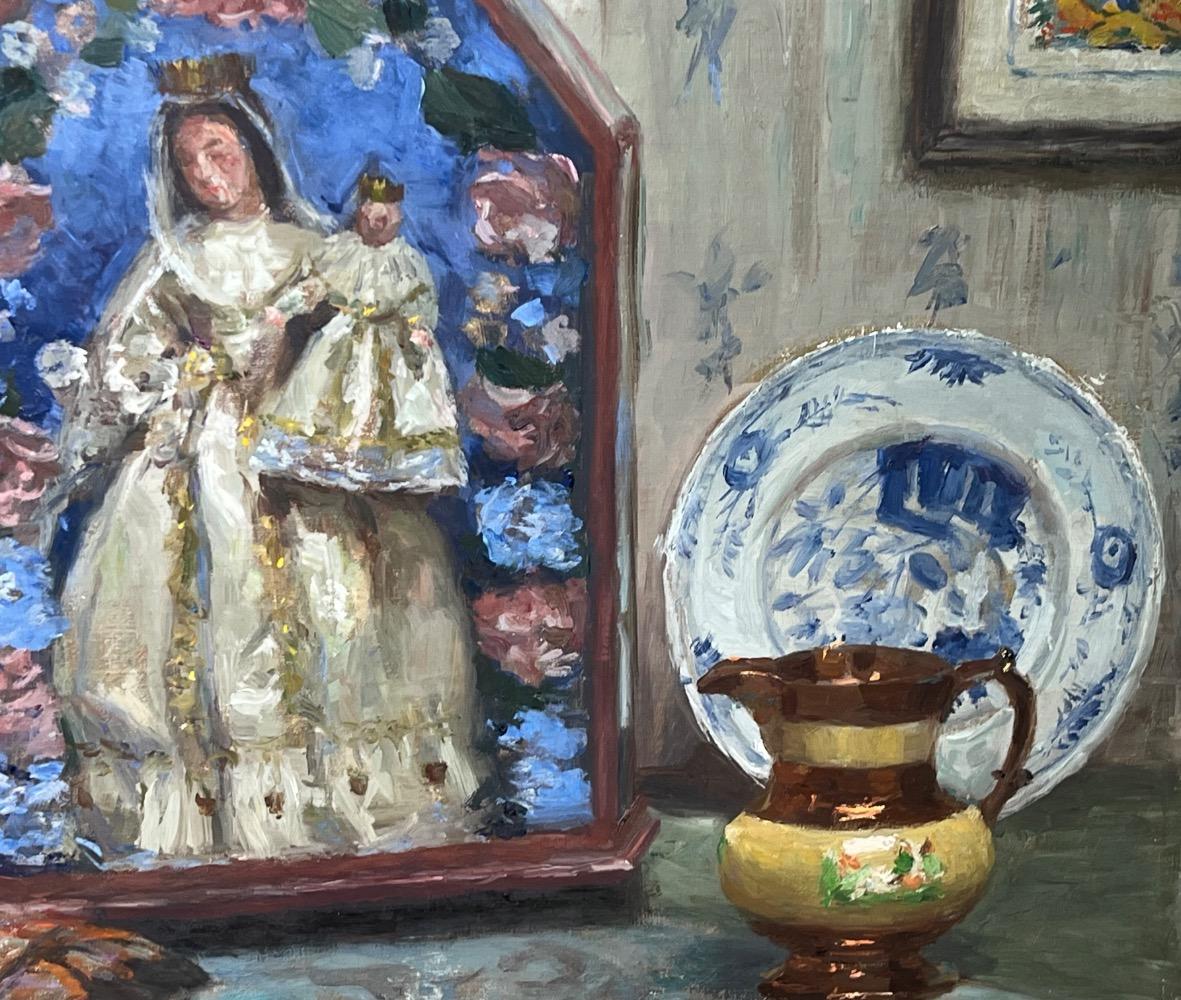 At the artist studio ( oil on canvas)
