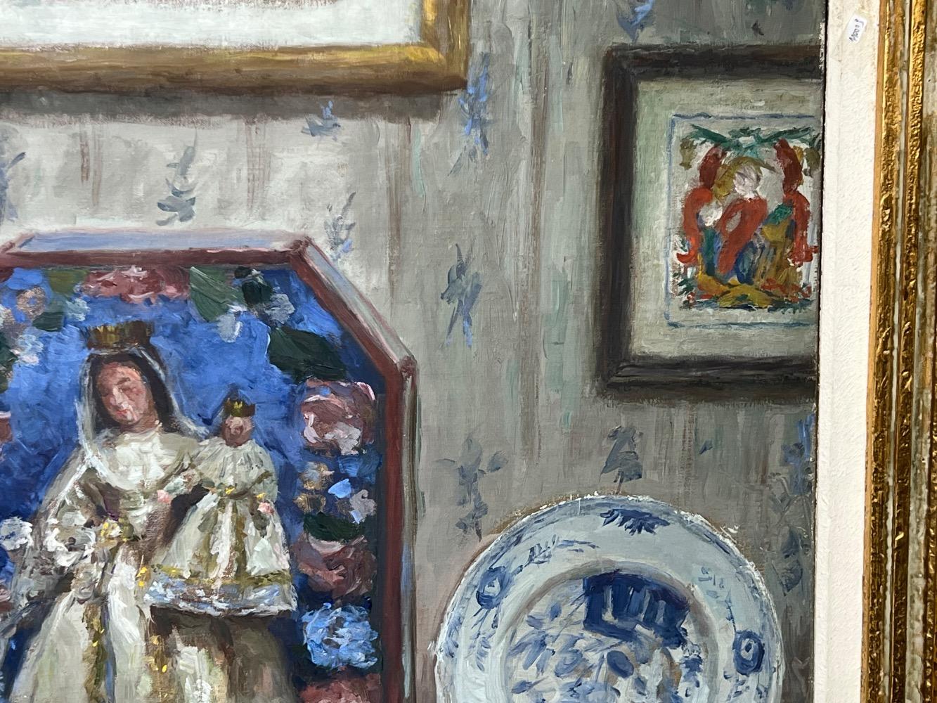 At the artist studio ( oil on canvas)