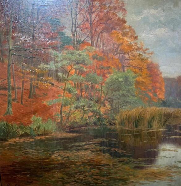 Autumn in the forest ( oil on canvas )