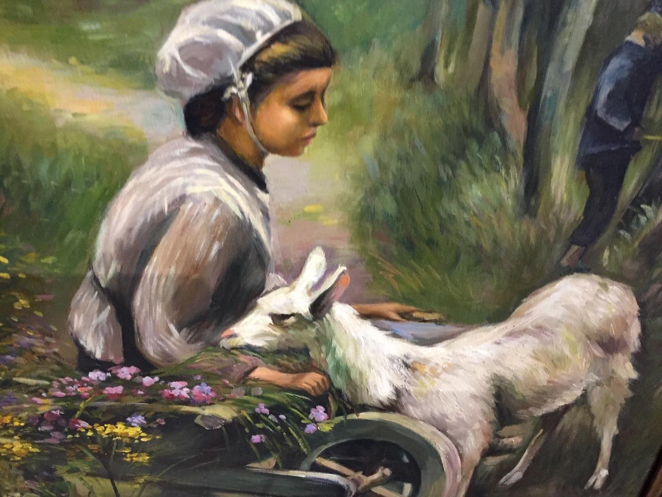 Girl with goat