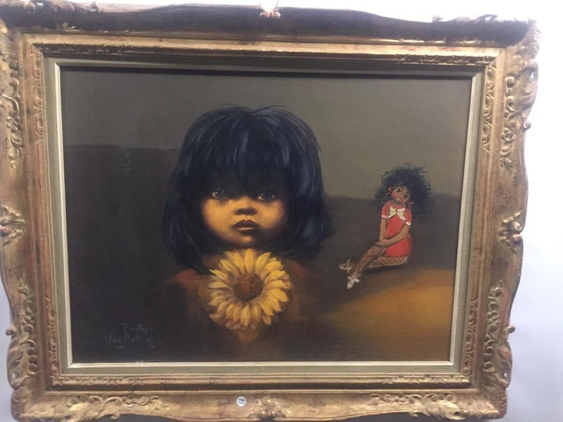 Girl with her puppet