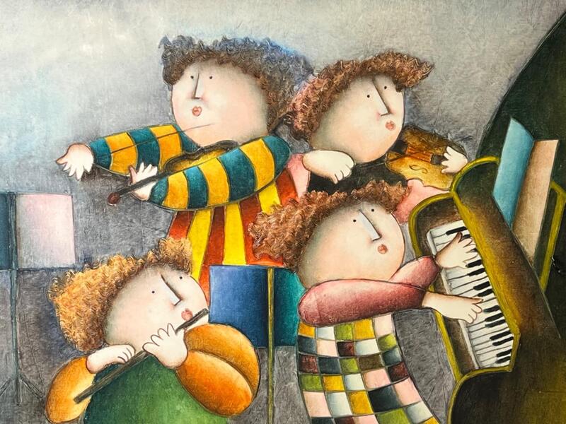 The young musicians ( oil on canvas)