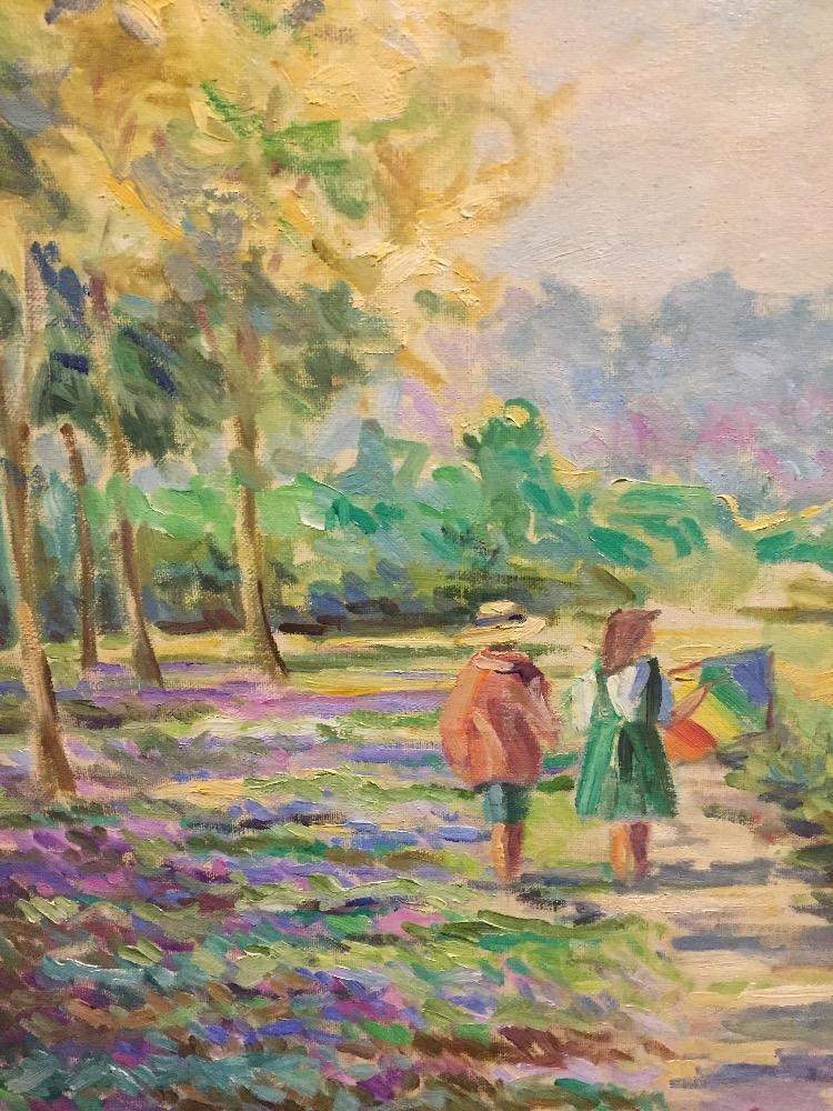 Children walking in the forest 