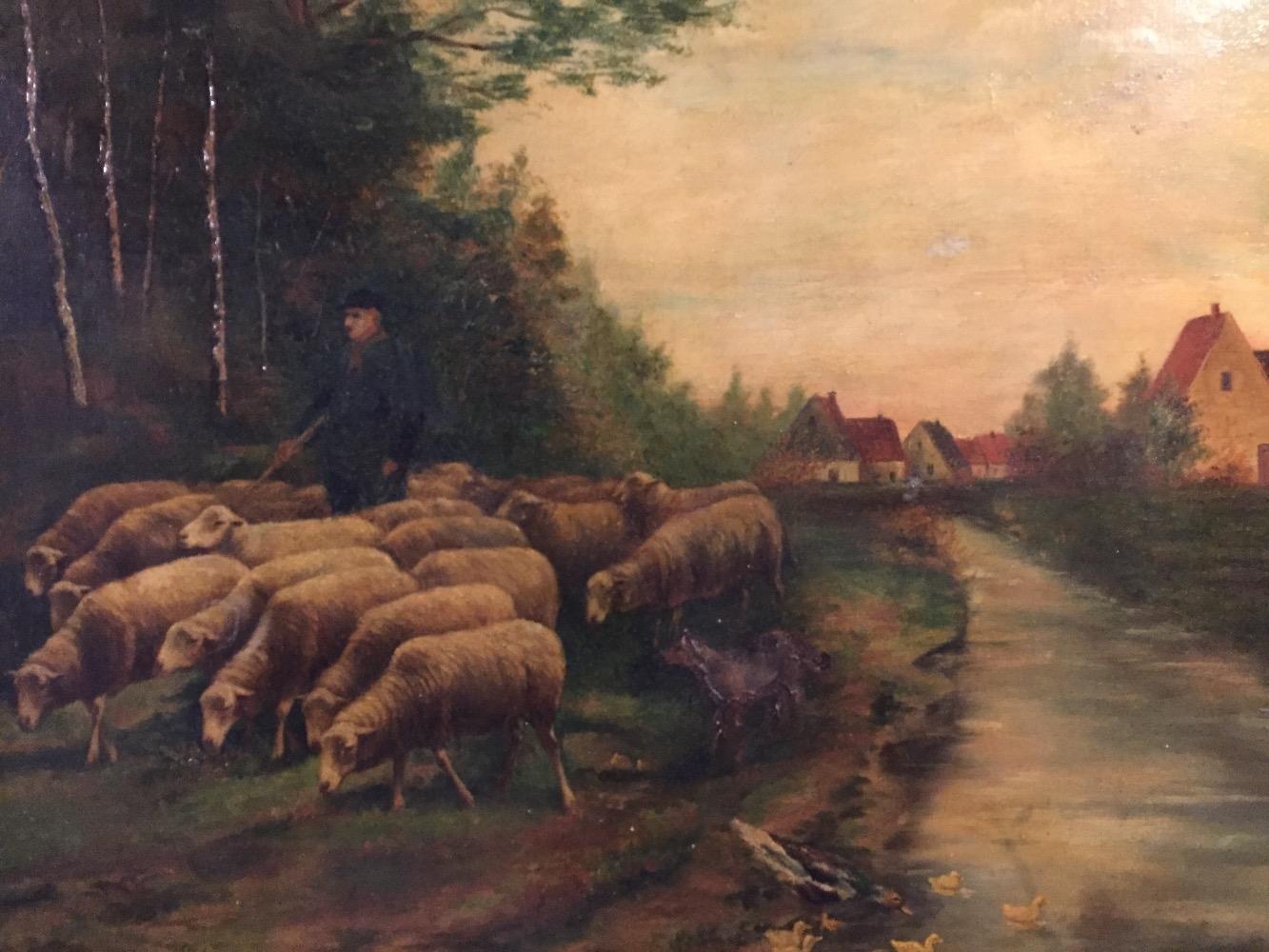 Shepherd with his sheep