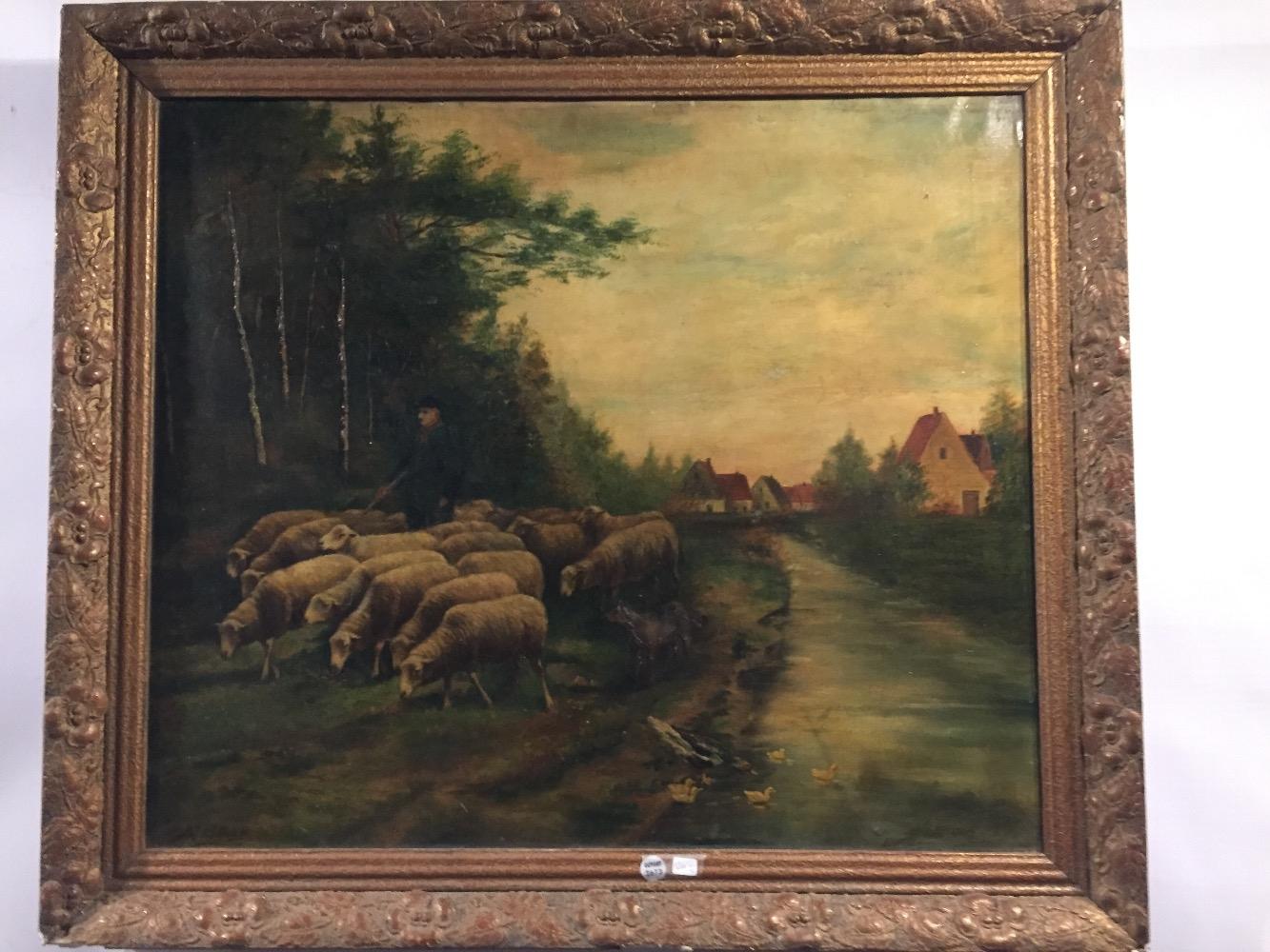 Shepherd with his sheep