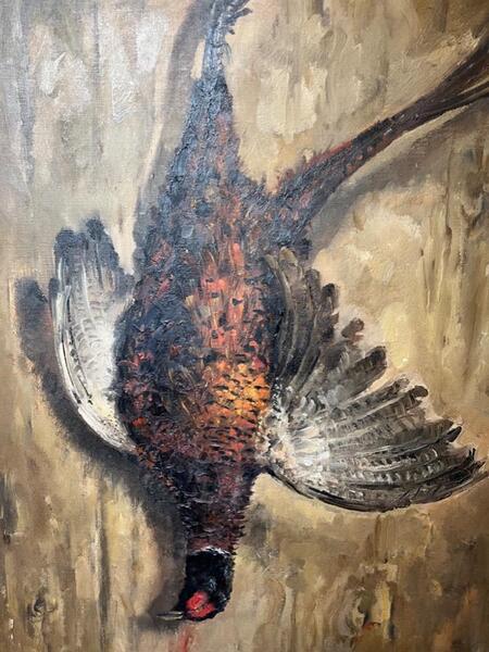 Stillife with a pheasant ( oil on canvas )