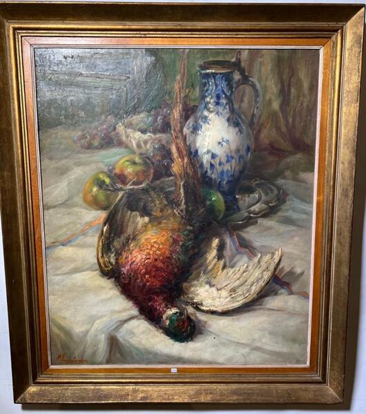 Stillife with a pheasant ( oil on canvas )