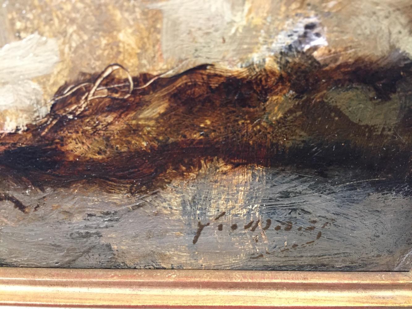 Stillife with vase (oil on panel )