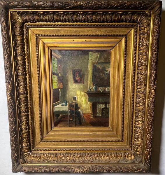 Tea time ( oil on canvas )