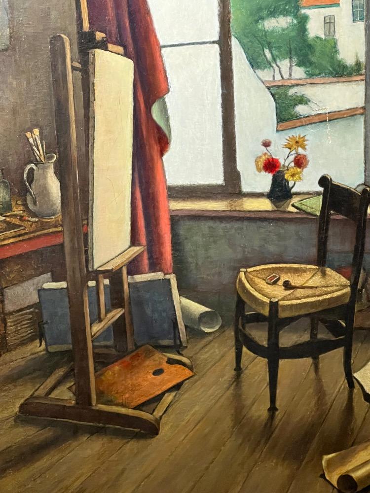 The artist studio ( oil on canvas)