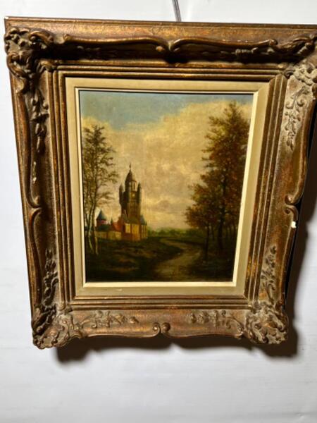 The belfry of Saint Winoksbergen ( oil on panel )