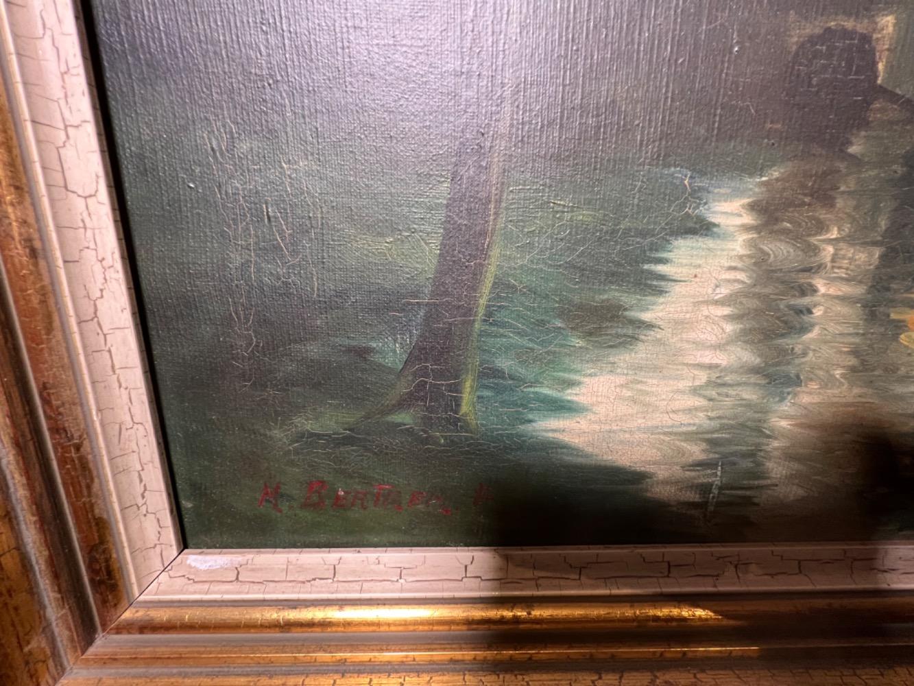 The castle in the evening ( oil on canvas )