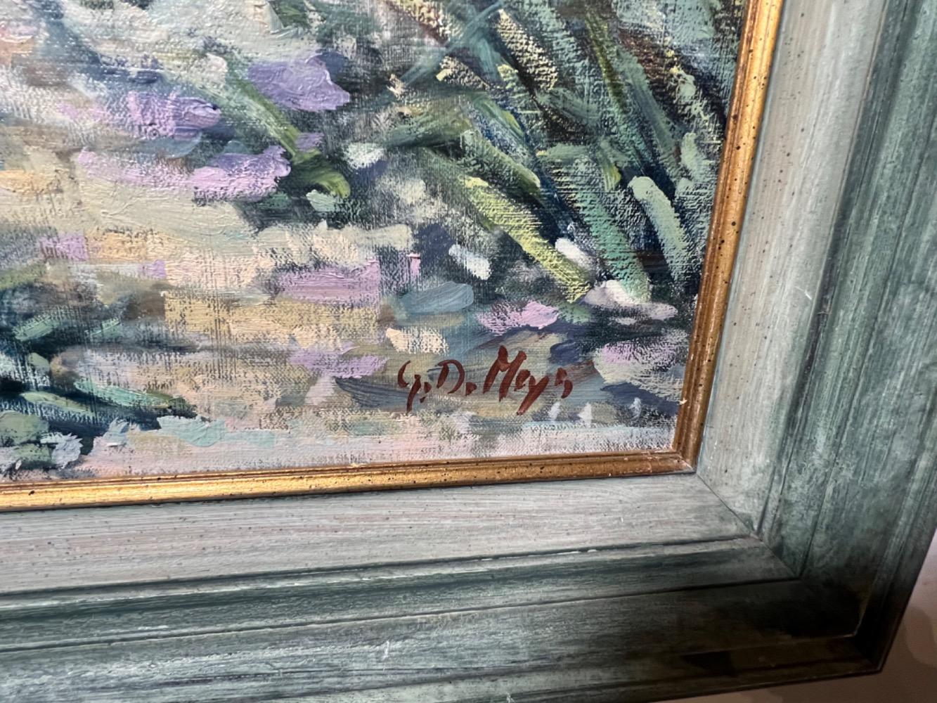 The garden in the summertime ( oil on canvas )