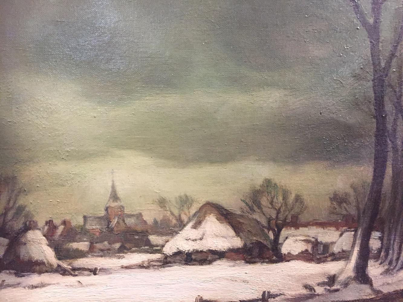 The little village in the snow 