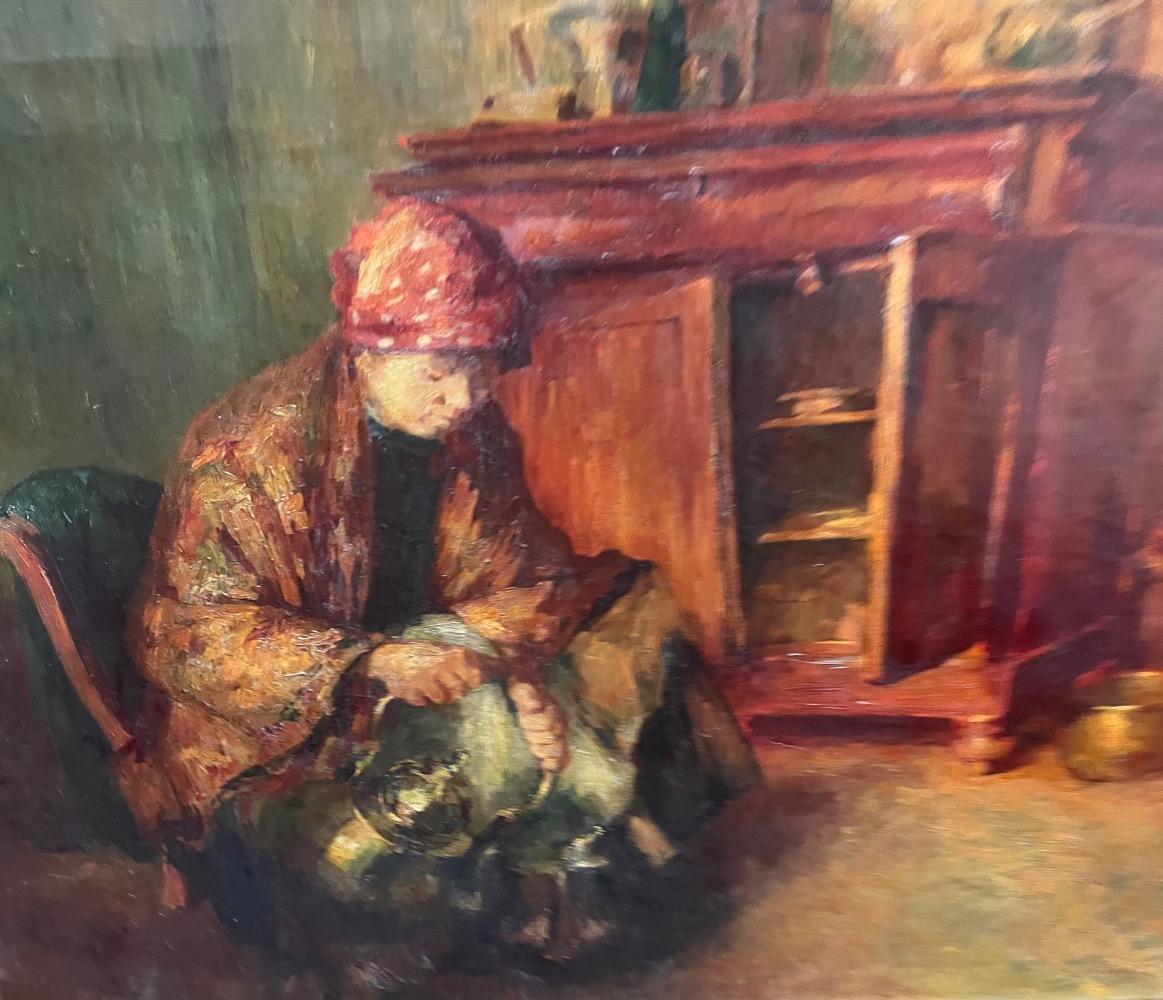 Time for a coffee ( oil on canvas)