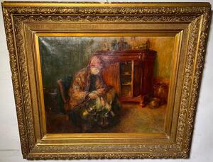 Time for a coffee ( oil on canvas)