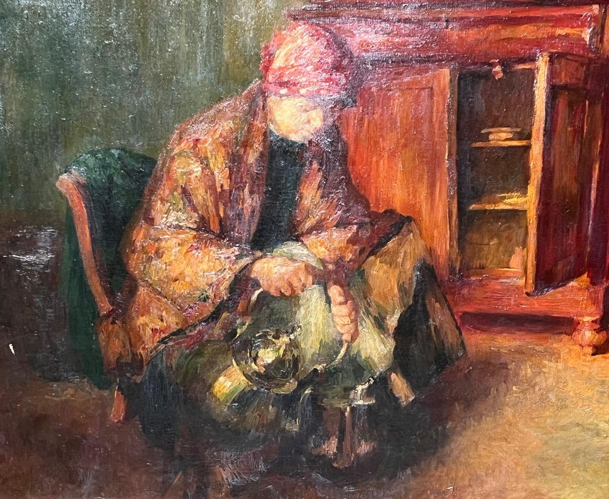 Time for a coffee ( oil on canvas)